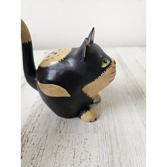 Pier 1 cat Indonesia statue figurine decor unique - Picture 6 of 9